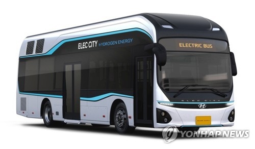 ＦＣＶバス（現代自動車提供）＝（聯合ニュース）