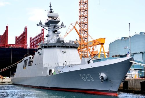 韓国海軍　新型護衛艦を進水＝対潜水艦作戦能力を強化