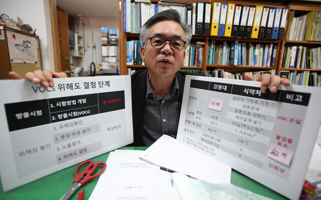식약처의 생리대 위해성 평가시험 지적하는 김만구 교수