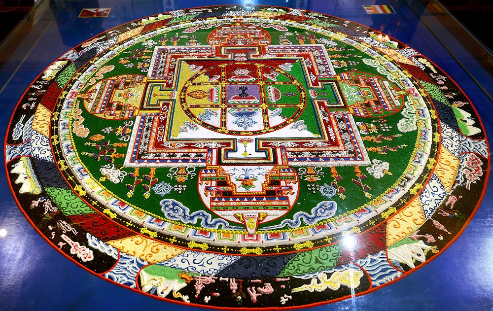 티베트박물관 2층에 전시된 만다라 [사진/전수영 기자] 