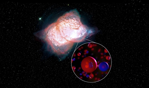 우주 첫 분자 수소화 헬륨이 관측된 NGC 7027 성운 상상도 