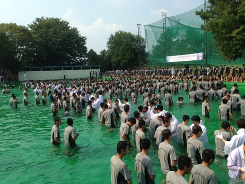 2016년 논산 육군훈련소 진중 침례식