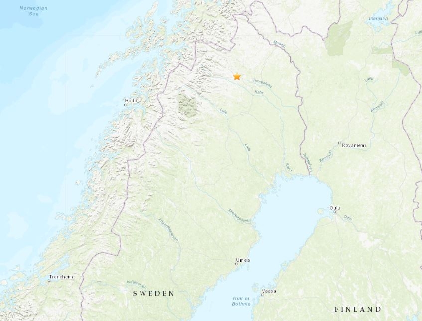 규모 4.1 지진이 발생한 스웨덴 북부 키루나 인근 광산지역