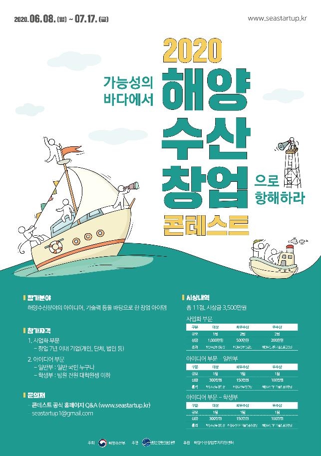 2020 해양수산 창업 콘테스트 포스터