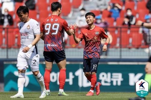 '백성동 역전골' K리그2 경남, 김천 꺾고 시즌 첫 연승