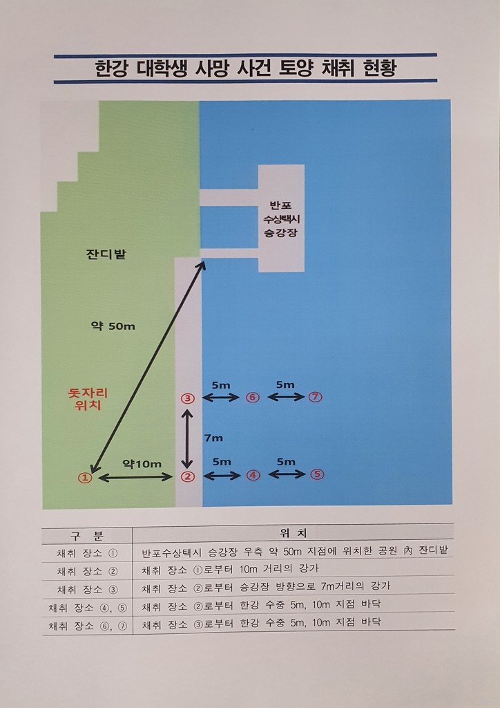 경찰이 흙을 채취해 국과수에 분석 의뢰한 지점