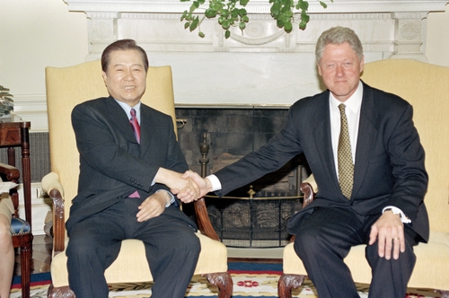 클린턴 만난 김대중 대통령