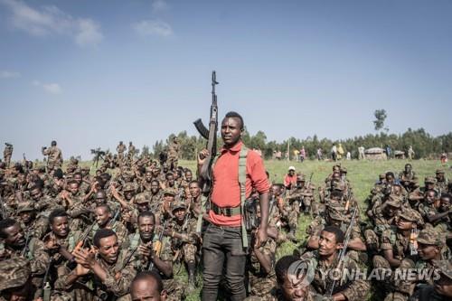 15일 에티오피아 다바트에서 훈련하는 에티오피아 국방군