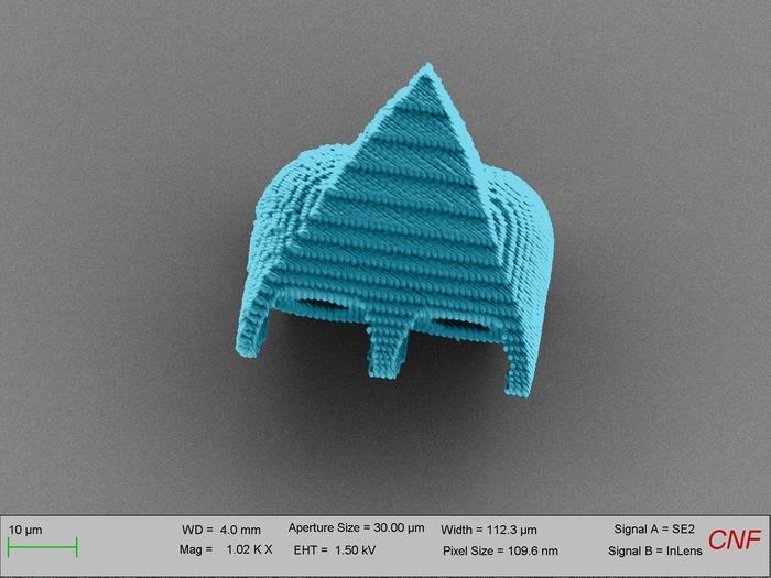 세포 크기 유영 로봇 전자현미경 이미지 