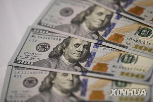 미국 달러화 지폐들 [신화 연합뉴스 자료사진. 재판매 및 DB 금지]