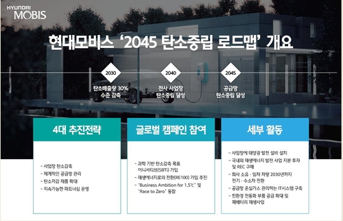 현대모비스 '2045 탄소중립 로드맵' 발표 