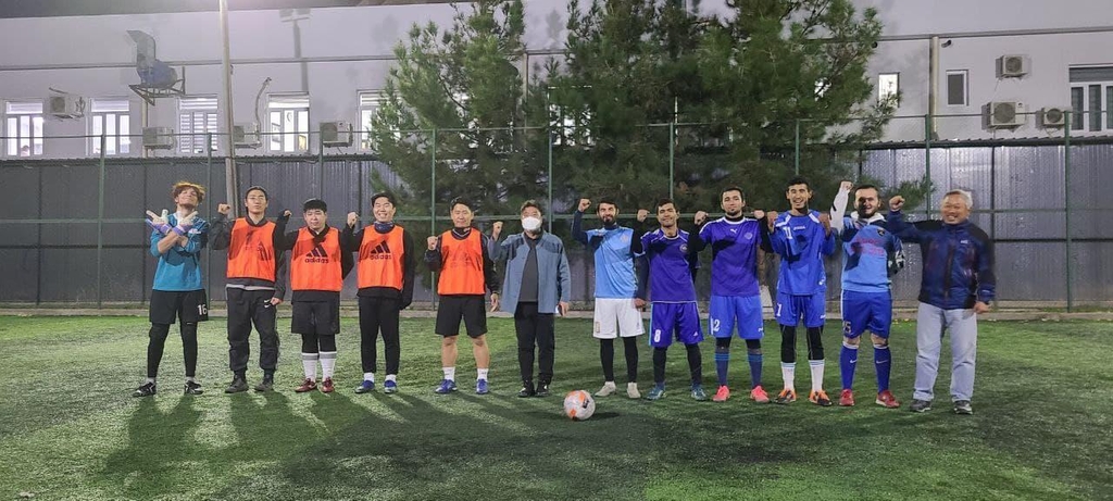 10월 23일 우즈베키스탄에서 열린 한·우즈벡 친선 축구경기