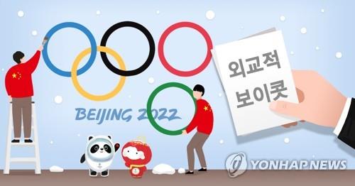 중국 올림픽, 외교적 보이콧(PG). [홍소영 제작] 일러스트