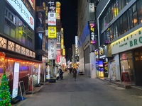 썰렁한 종각 젊음의 거리 먹자골목