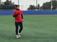 제주도에서 몸 만드는 'MLB FA' 김광현…다음 단계는 불펜피칭