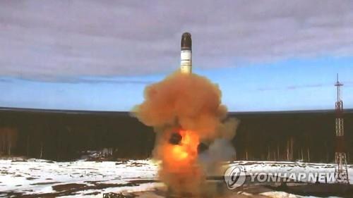 러시아의 차세대 ICBM 사르마트 시험발사 장면