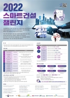 국토부, 2022 스마트건설 챌린지 개최…"우수기술 발굴"