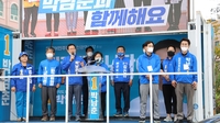인천시장 후보들, 휴일 표심잡기 '후끈'
