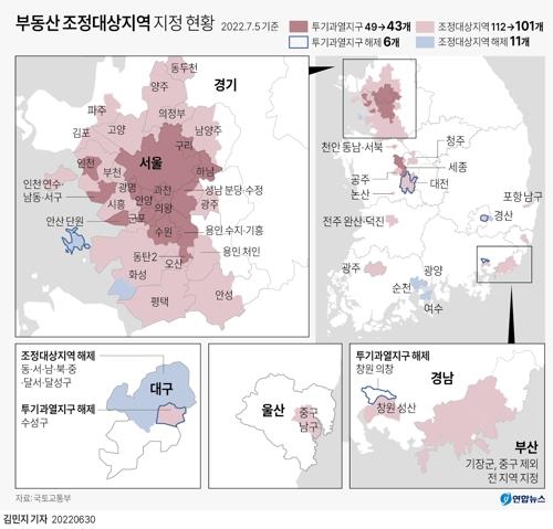 [그래픽] 부동산 조정대상지역 지정 현황