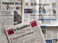 이탈리아 주요 신문 "러시아, 선거 개입했다" 1면톱 보도