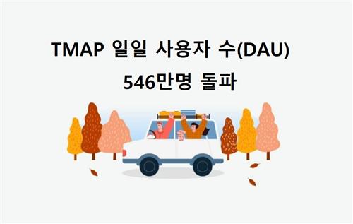 티맵, 10일 DAU 546만명 돌파