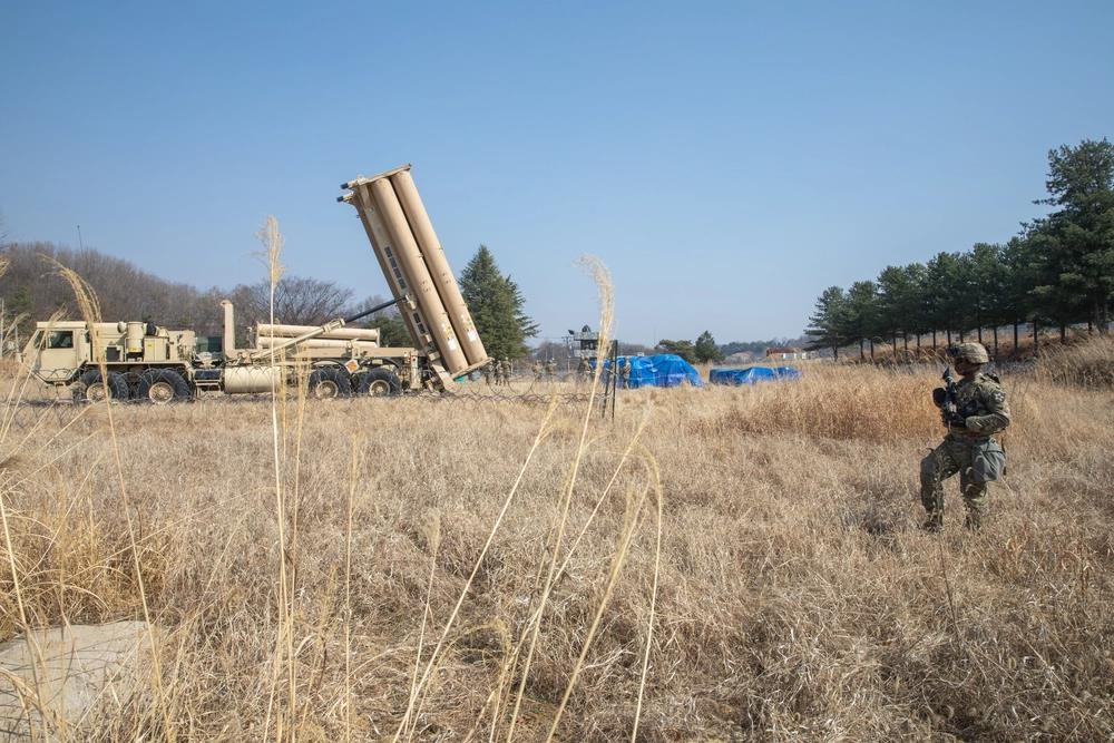 주한미군의 사드 발사대 훈련 모습