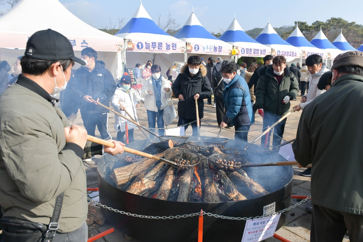 지난해 겨울공주 군밤축제 장면