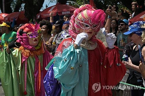 카니발 축제에 등장한 다양한 코스튬