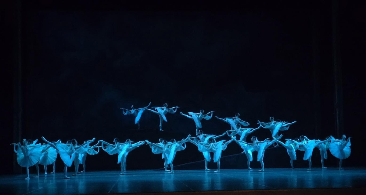 (Seoul = Yonhap News) Reporter Lim Soon-hyeon = Dancers from the National Ballet are demonstrating the 'Group Dance of the Ghosts' scene from Act 3 at the 'La Bayadère' press call held at the Seoul Arts Center Opera Theater on the 29th. 2024.10.29 hyun@yna.co.kr