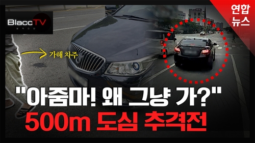 [BlaccTV] "보험 부르겠다"더니 현장 떠나…500m 추격해 붙잡은 트럭 기사