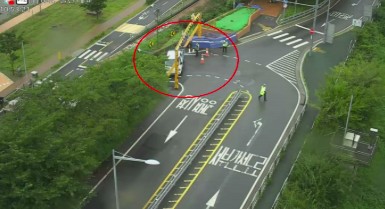 구로구 철산교 하부→서부간선로 진입 램프 침수로 전면통제(종합)
