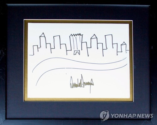 몇분이면 슥슥?…'외설그림 논란' 트럼프, 예전 스케치…