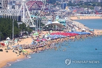 '체감온도 37도' 찜통더위에 숨이 턱턱…전국 해수욕장 '북적'