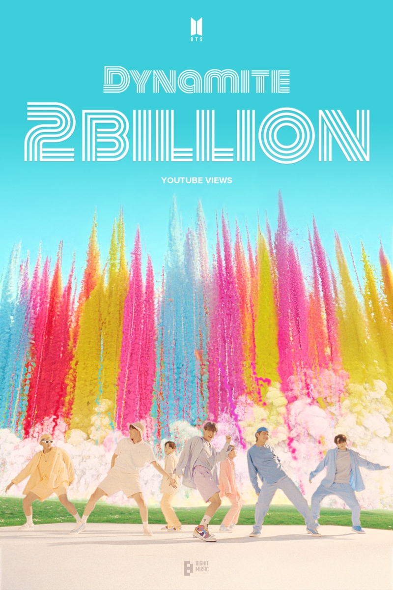 BTS '다이너마이트' 뮤비 20억뷰…공개 5년 만 달성