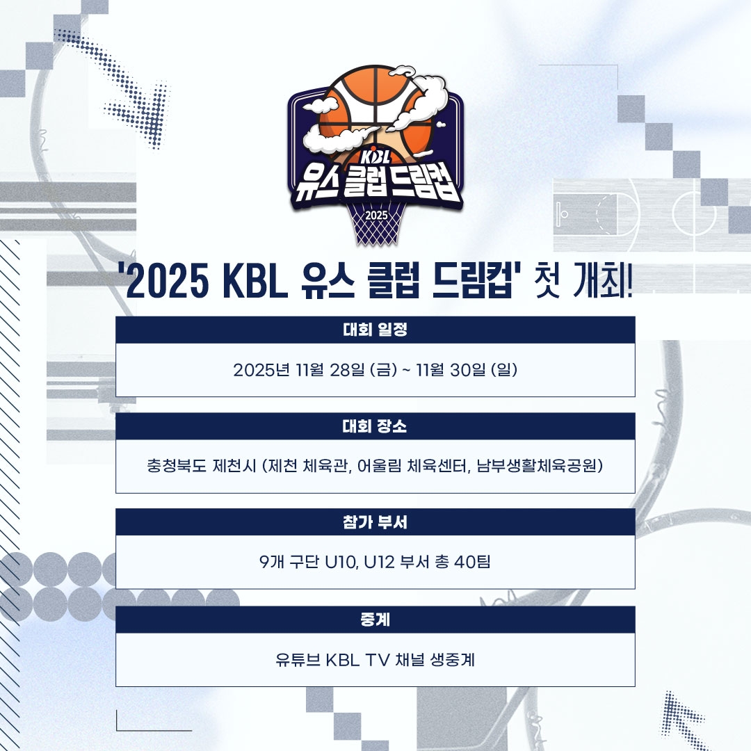 2025 KBL 유스 클럽 드림컵 개최