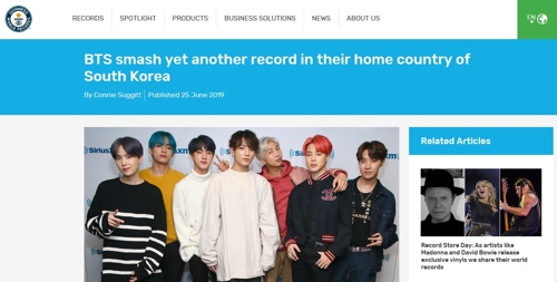 BTS establece un nuevo récord Guinness por su venta de álbumes en el país