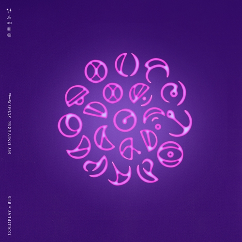 La imagen, proporcionada por Warner Music Korea, muestra un póster promocional para una versión "remix" de "My Universe", un proyecto conjunto entre el grupo masculino surcoreano BTS y la banda de rock británica Coldplay. (Prohibida su reventa y archivo)