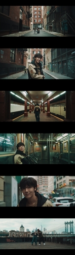 La foto compuesta, proporcionada por BigHit Music, muestra escenas del videoclip del nuevo sencillo digital de J-Hope, de BTS, titulado "on the street", lanzado el 3 de marzo de 2023. (Prohibida su reventa y archivo)
