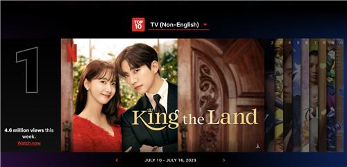 'King the Land' vuelve a encabezar la lista semanal de Netflix de programas televisivos de habla no inglesa