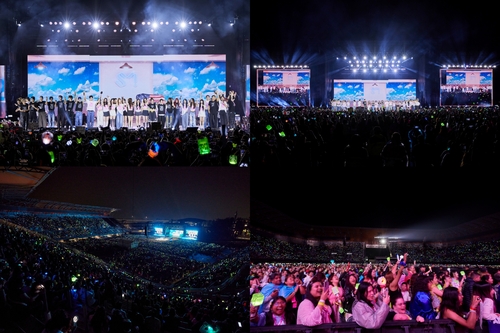 La imagen, sin fechar, proporcionada, el 13 de mayo de 2025, por SM Entertainment, muestra imágenes de los conciertos "SMTown Live" en Ciudad de México y Los Ángeles. (Prohibida su reventa y archivo)