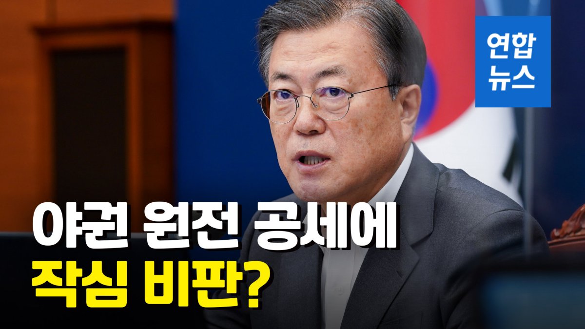 [영상] 야권의 북한 원전 의혹 공세에 문대통령 "구시대 유물 같은 정치"