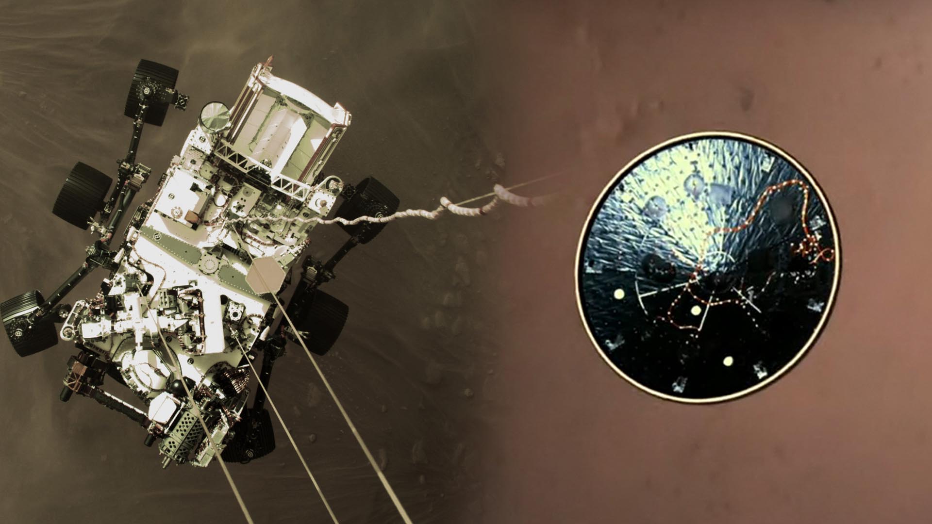 지구에 온 ‘화성의 바람 소리’… 탐사 로버 착륙 영상 공개