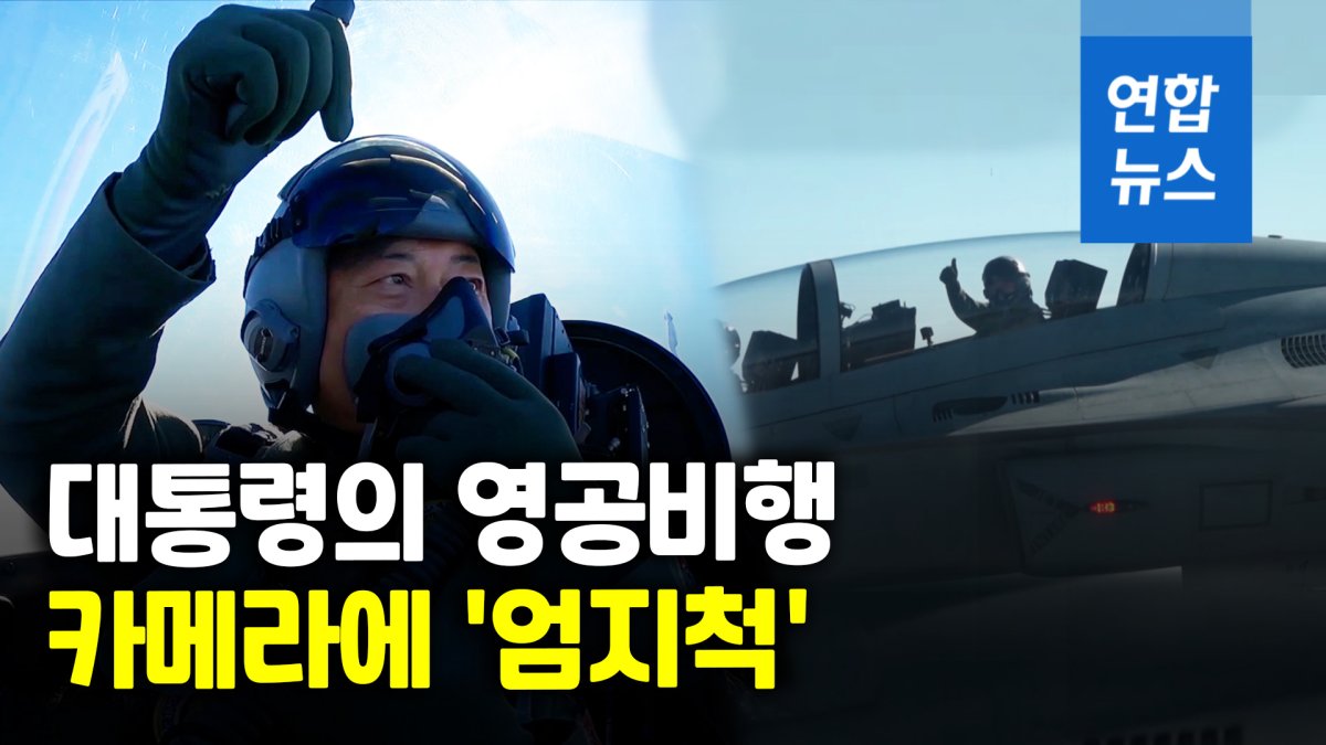 [영상] 전투기 탄 문대통령…서울·천안 상공 비행