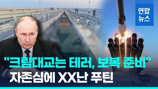  푸틴 "크림대교 공격은 민간인 테러…군사 보복할 것"