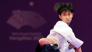 [속보] 강완진, 남자 태권도 품새 금메달…한국 첫 금