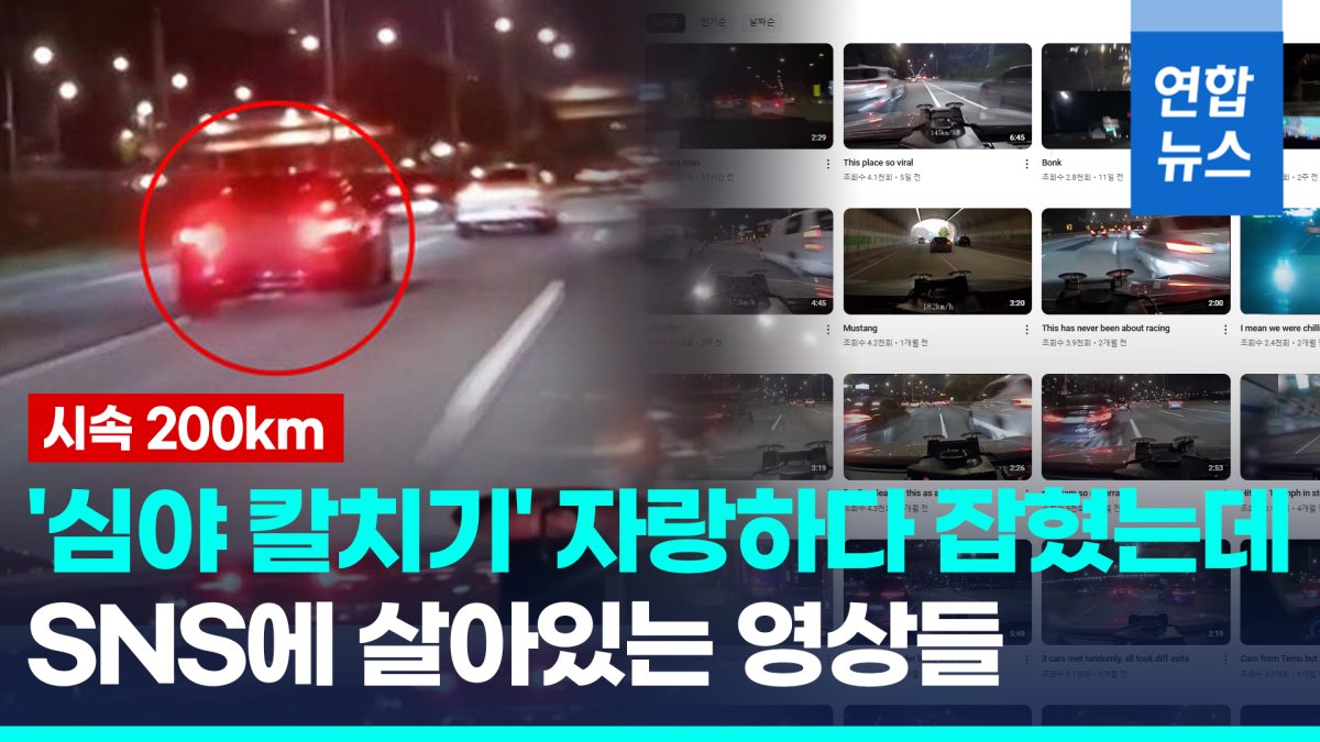 [영상] 시속 200km '심야 칼치기' 25명 검거…버젓이 살아있는 영상들