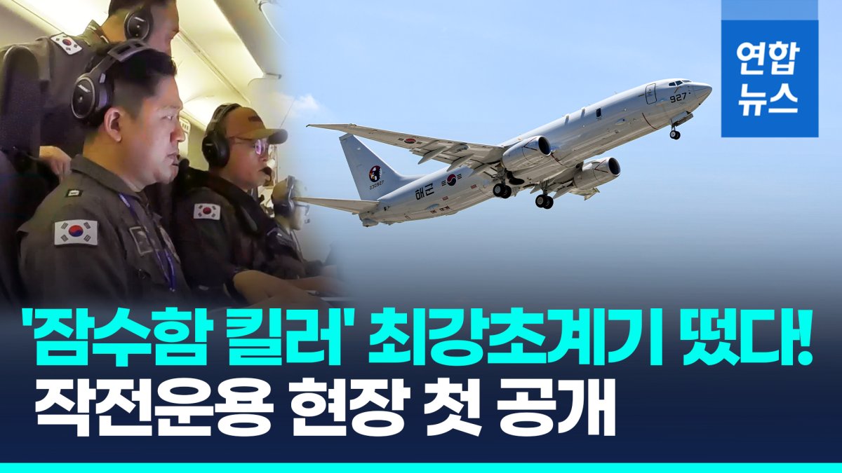 [영상] '잠수함 킬러' 최강초계기 떴다!…해군, P-8A 첫 작전운용