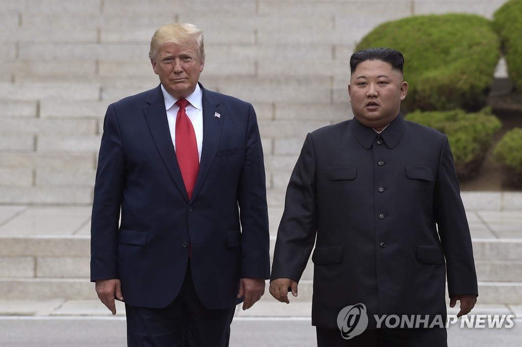 (LEAD) Trump warns N. Korea not to interfere with his reelection bid