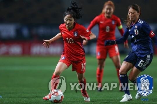 여자축구대표팀의 간판 미드필더 이민아 