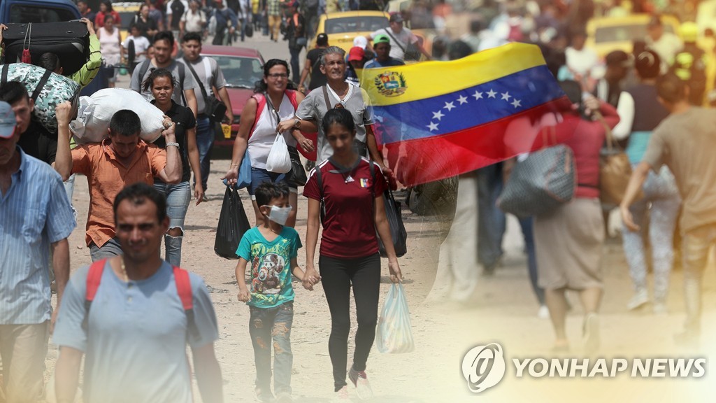 '생사기로' 베네수엘라…수백만명 대탈출 (CG)